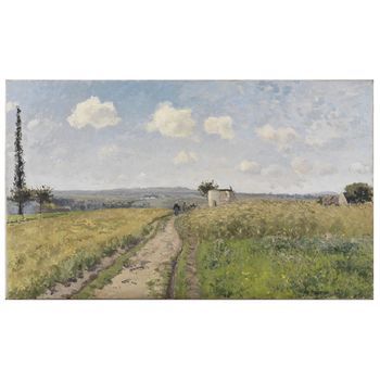 Legendarte - Cuadro Lienzo, Impresión Digital - Mañana De Junio En Pontoise - Camille Pissarro - Decoración Pared Cm. 50x80