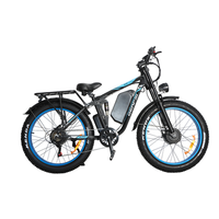 bicicleta electrica de doble motor para adultos baolujie dp-2603sj 52 v 32 ah fat bike de 26 negra y azul