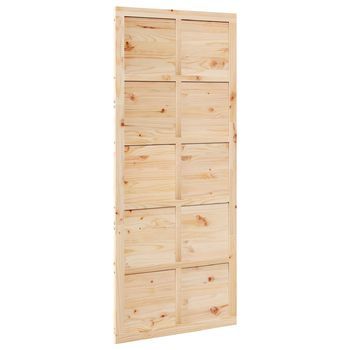 Puerta Corrediza Natural 80 X 2,5 X 208 Cm Vidaxl