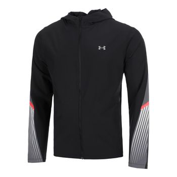 Under Armour Velociti Storm Hooded Chaqueta Para Correr Hombres-Negro,Gris