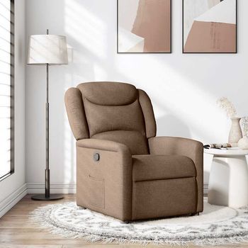 Sillón De Salón | Silla | Sillón Reclinable De Tela Marrón Cfw99806