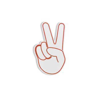 Iluminación Led Decorativa De Plástico Victory Sign Rojo 29x44x2 Cm