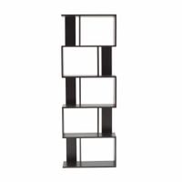 libreria con 5 estantes de mdf color wengue