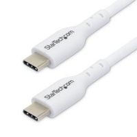 startechcom cable de carga usb-c blanco de 1m - cable ucb tipo c de carga para ordenador portatil - pd de 60w 3a - cable de transferencia de datos usb 20 - macho a macho
