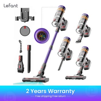 Aspiradora inalámbrica Lefant V1 con una potencia de succión de 40 kPa, motor sin escobillas y pantalla LED: ideal para suelos, alfombras y pelo de mascotas