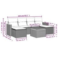 conjunto de sofas de exterior incluye cojines conjunto de 7 piezas