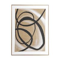 cuadro de lienzo en color beige de 90x5x120cm