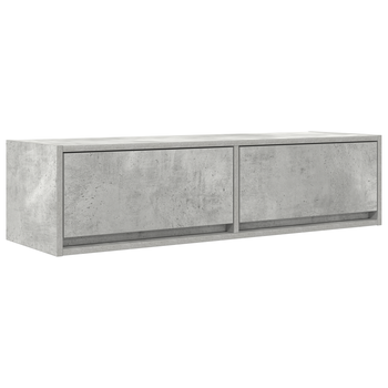 Mueble Para Tv | Muebles De Salón Gris Concreto 100x31x25,5 Cm Madera Elaborada Cfw73419