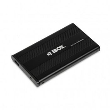 Caja HDD iBox HD-01 2.5 pulgadas Metal USB 2.0 Negra Compatible Windows Mac Linux