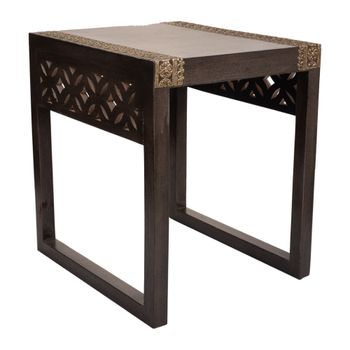 Mesa de madera y metal