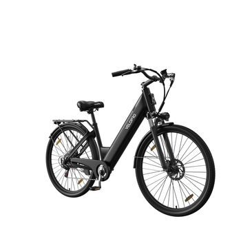 Bicicleta Eléctrica Urbana Velopro C1, 250 W, Batería 36 V 13 Ah, Shimano 7 Velocidades, Portaequipajes Trasero, Negro