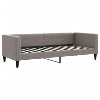 Sofá Cama | Cama Para Adulto | Sofá Convertible Sin Colchón Tela Gris Taupe 80x200 Cm