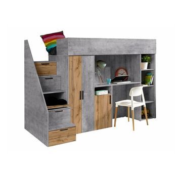 Litera Hartford 365, Individuales, Gris, Aglomerado Laminado, Somieres, 120x247x165cm