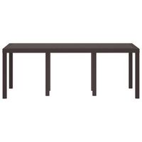 mesa de jardin  mesa de exterior marron 200 x 100 x 73 cm ratan sintetico