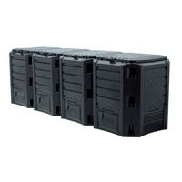 compostador 1600l prosperplast compogreen module plastico negro 826x261x719cm