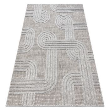 Alfombra Santo Sisal 1001 Geométrica Gris  140x190 Cm