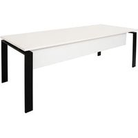 mesa-escritorio con faldon estructura metalica abierta negro 180x80 cm blanco ofilike