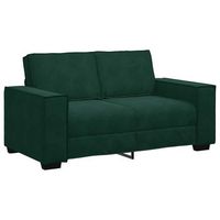 sofa de 2 plazas de terciopelo verde oscuro 160x78x84 cm vidaxl