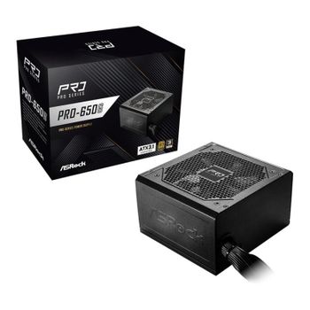 Fuente de Alimentación AsRock PRO-650G 650W Certificación 80 PLUS Gold ATX