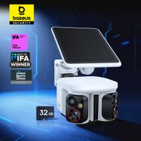 camara de seguridad baseus security x1 pro para exteriores camara inalambrica dual 3k con panel solar reconocimiento facial seguimiento inteligente con ia