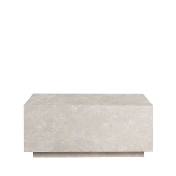 Mesa de centro efecto mármol 90x50cm - greige