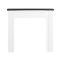 marco para chimenea de imitacion mdf decoracion sala de estar blanco baudin