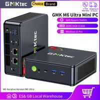 gmktec m6 ultra mini pc amd ryzen5 7640hs computadora de escritorio 16gb ram 512gb pcie30 ssd windows 11 pro micro pc con lan dual de 25g