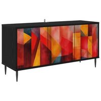 mueble de tv heesch 102 x 33 x 51 cm roble negro vidaxl