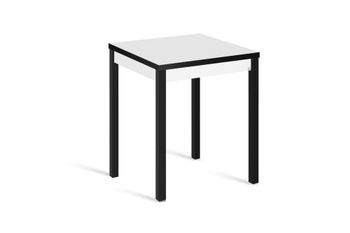 Mesa cocina alta extensible libro 80(160)x80 cm blanco pata negro