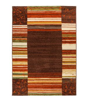 Coimbra 175 - Marrón - Alfombra Moderna de Pura Lana Virgen