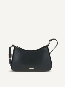CAPRICE Handbag, black, made of Leather and textile, Size 1