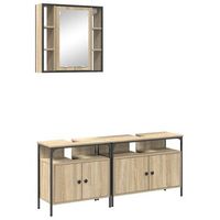 juego de muebles de bano 3 uds marron 80 x 30 x 60 cm vidaxl