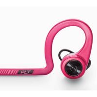 backbeat fit wireless headphones in fuchsia