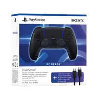 mando dualsense midnight black  cable usb para pc  ps5