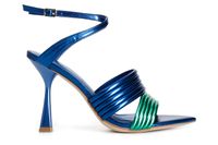 sandalias metalicas con tiras acolchadas cobaltgreen 41
