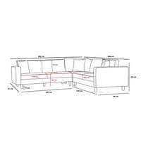 sofa rinconera berlin oro antracita