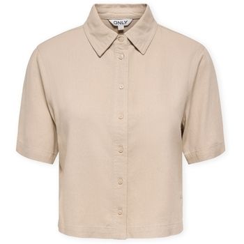 Only Camisa Goa Shirt - Oxford Tan para mujer