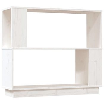 Estante Estanteríaría/divisor De Espacios Madera De Pino Blanco 80x25x70cm