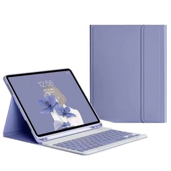 Royal Bailey Ps006d Funda Con Bluetooth Teclado Para Ipad Mini 6 Morado