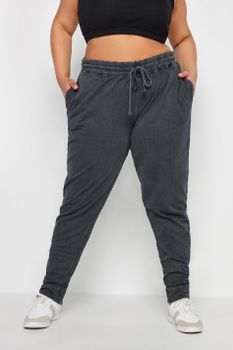 Yours Joggers De Algodón Gris Oscuro, Mujer Curvy Y Tallas Grandes, Yours