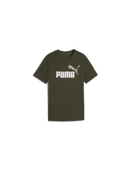 Camiseta Puma Essentials 2 Color No.1 Log Infantil Verde