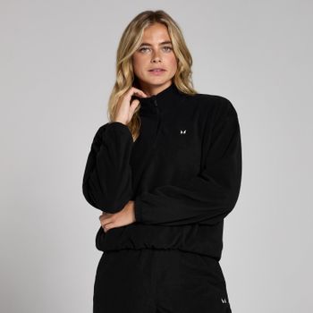 Forro polar con cremallera de 1/4 y cuello chimenea para mujer de MP - Negro - XS