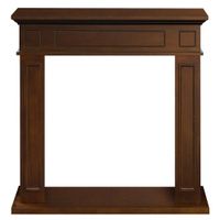 marco para chimenea divina fire de madera nogal 895x905x28 cm