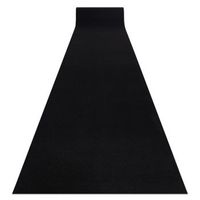 alfombra de pasillo con refuerzo de goma rumba un solo color negro 100 100x500 cm