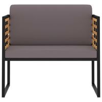 pack 2 uds sillas jardin  silla de exterior  sillon y cojines madera maciza acacia gris oscuro