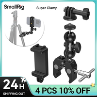 smallrig super clamp en forma de cangrejo con rotula y brazo magico carga de 15 kg diseno antitorsion con soporte para camara de accion smartphone