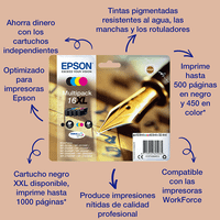 epson cartucho negro 16xxl workforce 2660dwf