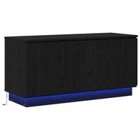 mueble de tv roble negro 100 x 38 x 49 cm madera de ingenieria vidaxl