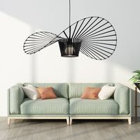 lampara colgante led moderna - e27 negra para comedor 100 cm zmh