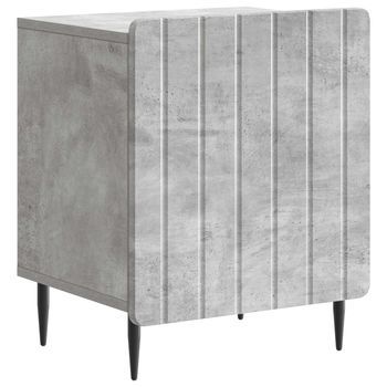 Mesita De Noche 43x34,5x52 Cm Hierro - Gris